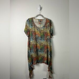 Yuvita Colorful Sheer Dress Beach Cover Up